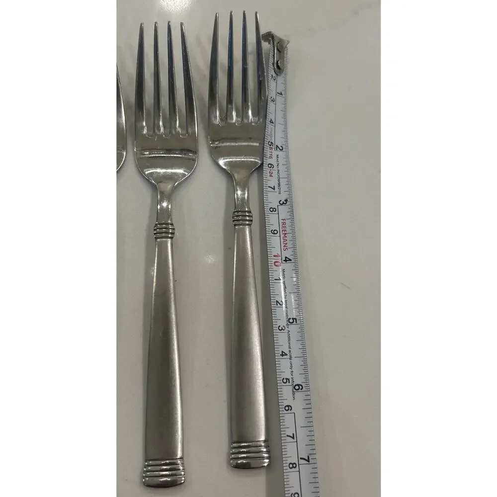 Vtg Wallace NAPOLI-FROST Stainless 18/10 Set of 4 Flatware 7” Forks And Spoon